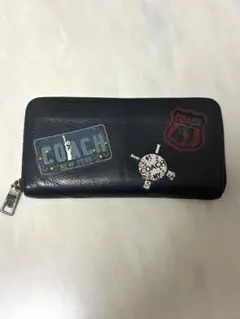 COACHパッチワーク ワッペン レザー アコーディオン ジップ 長財布のサムネイル