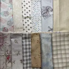 裏布に使いたい布　綿プリント生地セット 多色デザイン（8ー910）12枚