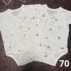 【未使用】ケラッタ70sizeベビー肌着 半袖ロンパース 2着セット