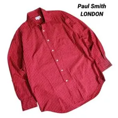 Paul Smith LONDON チェック柄・ワイドカラー長袖シャツ85345