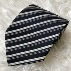 UNIQUE CRAVAT ストライプ柄ネクタイ ブラック系のサムネイル