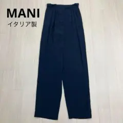 MANI ハイウエスト タック テーパードパンツ スラックス イタリア製