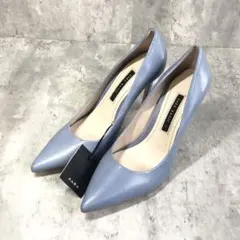 ZARA BASIC【25.5】ライトブルー ハイヒールパンプス 新タグ付 美品のサムネイル