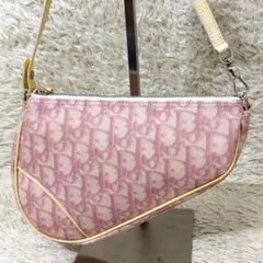 レア☆クリスチャンディオールC.Dior☆ロゴショルダーバッグラスタ 