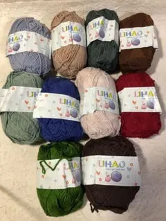 Amazon購入　冬色LIHAO アクリル毛糸 10色セット