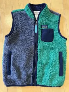 patagonia キッズ ベスト 3T 緑と青