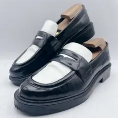 美品✨ZARA ザラ バイカラー 厚底 ローファー ブラック×ホワイト 37