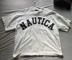 NAUTICA ロゴ刺繍 Tシャツ ホワイト