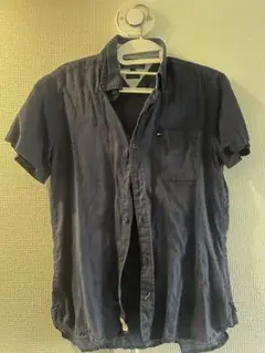 TOMMY HILFIGER ネイビー 半袖シャツ S