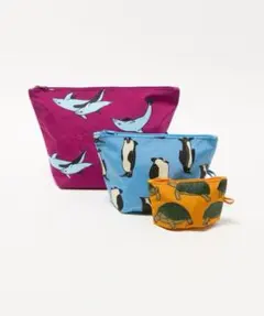 新品 BAGGU VACATION ANIMALS 3セット GO ポーチのサムネイル