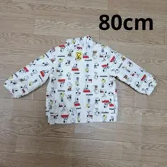 スヌーピー ピーナッツ柄 アウター 西松屋 裏フリース総柄ジャケット