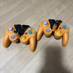 ゲームキューブ コントローラー スパイスオレンジ 2個セット　【ジャンク品】