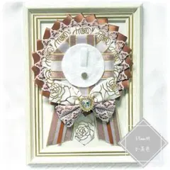 痛ロゼット 痛バッグ 痛バ ロゼット 57mm リボン D-茶色