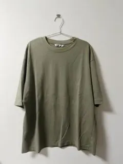 UNIQLO U エアリズムコットン　オーバーサイズ Tシャツ　オリーブ　XL