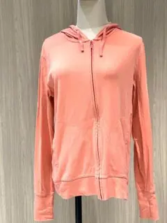 UNIQLO　ピンク フード付きジップアップパーカー