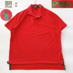 復刻現行QR✨ポロラルフローレン アースポロ ポニー刺繍 ポロシャツ XL
