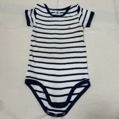 プチバトー　ストライプ 半袖ボディスーツ 86㎝