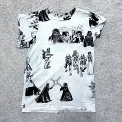 STAR WARS 総柄プリント Tシャツ 半袖　変形のサムネイル