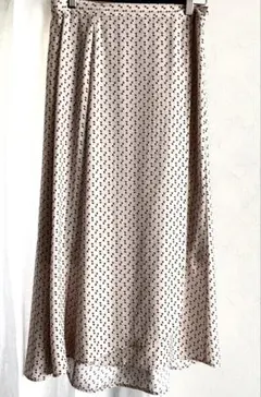 美品 Spick & Span 巻きフレアスカート ピンクベージュ総柄　裏地付き