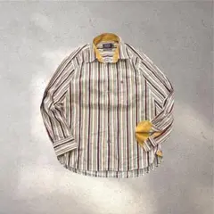 90s POLO コーデュロイシャツ マルチストライプ　M 古着 シティーボーイ