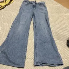 GU ワイドレッグデニム