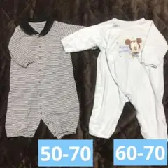 29☆長袖ロンパース2枚まとめセット