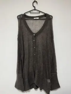 mideal design sleeve sheer knit cardiganのサムネイル