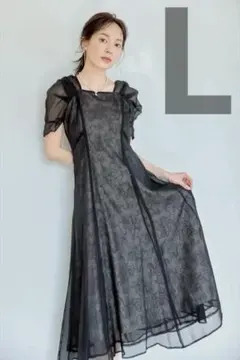 14★新品★Bo•Dre ブラックオーガンジースパンコールドレス