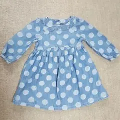 4才かわいい水玉デニムワンピース GAP