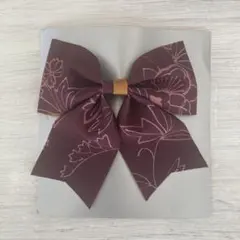 花柄のリボン 髪飾り