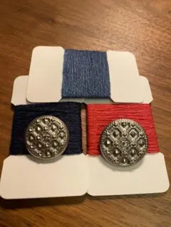 CHANELボタン2個＆糸3色セット