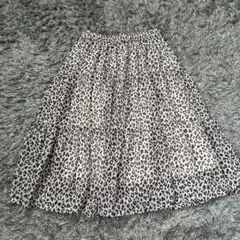 ヒョウ柄スカート Lサイズ　110〜120cm