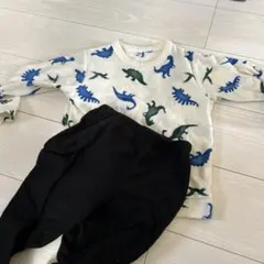 恐竜柄フリースパジャマセット 110