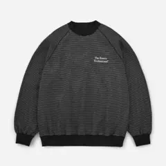 ENNOY BORDER CREW NECK SWEAT BLACK
