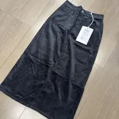 23 DENIM ブラック コーデュロイスカート 36