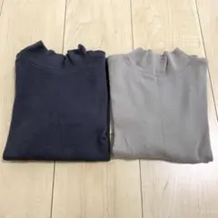 無印 キッズ ハイネック Tシャツ 110cm 2点セット