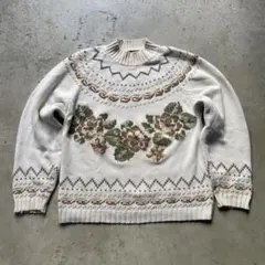 80’s 黒タグ　Eddie Bauer エディーバウアー　コットンニット