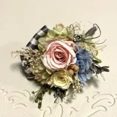 プリザーブドフラワー コサージュ❤︎　くすみカラー