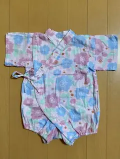 ベビー 甚平 ロンパース 80 花柄 桜 女の子