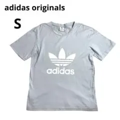アディダスオリジナルズ Tシャツ 水色 Sトレフォイル ユニセックス 定番 人気