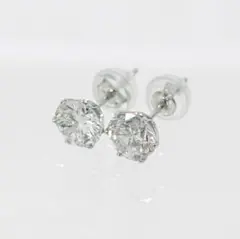 PT 1.244カラット ダイヤモンド ピアス ソーティング付 - メルカリ