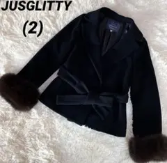 JUSGLITTY ジャスグリッティー　ウール　アンゴラ　ショート丈ジャケットのサムネイル