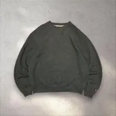 チャンピオン90s〜00sヨルダン製無地スウェットフェード前VガゼットL身幅広め