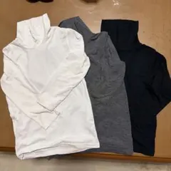 タートルネック長袖アンダーシャツ3枚セット