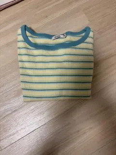 ストライプ 長袖Tシャツ イエロー ブルー グリーン