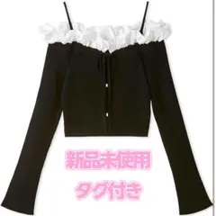 フリルオフショルプルオーバー スナイデル ブラックのサムネイル
