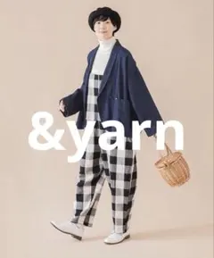 ＆yarn リネンソフトウォッシュデニムコクーンジャケット ナチュラン
