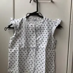 familiar 水玉模様 ノースリーブ 130