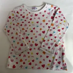 MIKI HOUSE ミキハウス ウサギ ハート柄 長袖Tシャツ 100