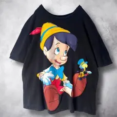 ZARA ディズニー ピノキオ Tシャツ S ユニセックス 黒 ポルトガル製